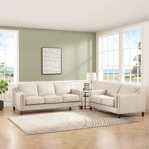 Prospera Home Dobson Top Grain Leather Sofa and Loveseat