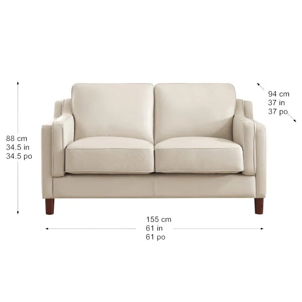 Prospera Home Dobson Top Grain Leather Sofa and Loveseat