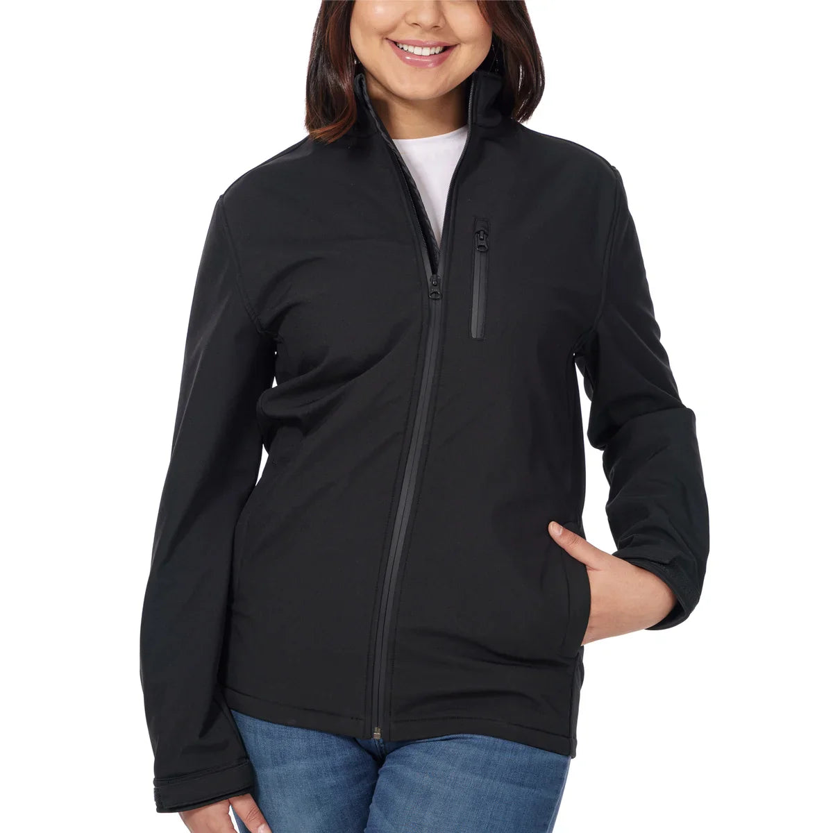 Custom Logo Unisex Full Zip Softshell Jacket