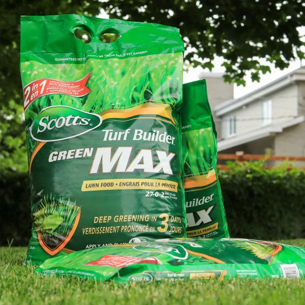 Scotts Turf Builder Green MAX Lawn Food 27-0-2 with 5% Iron 1160m2 18.9 kg