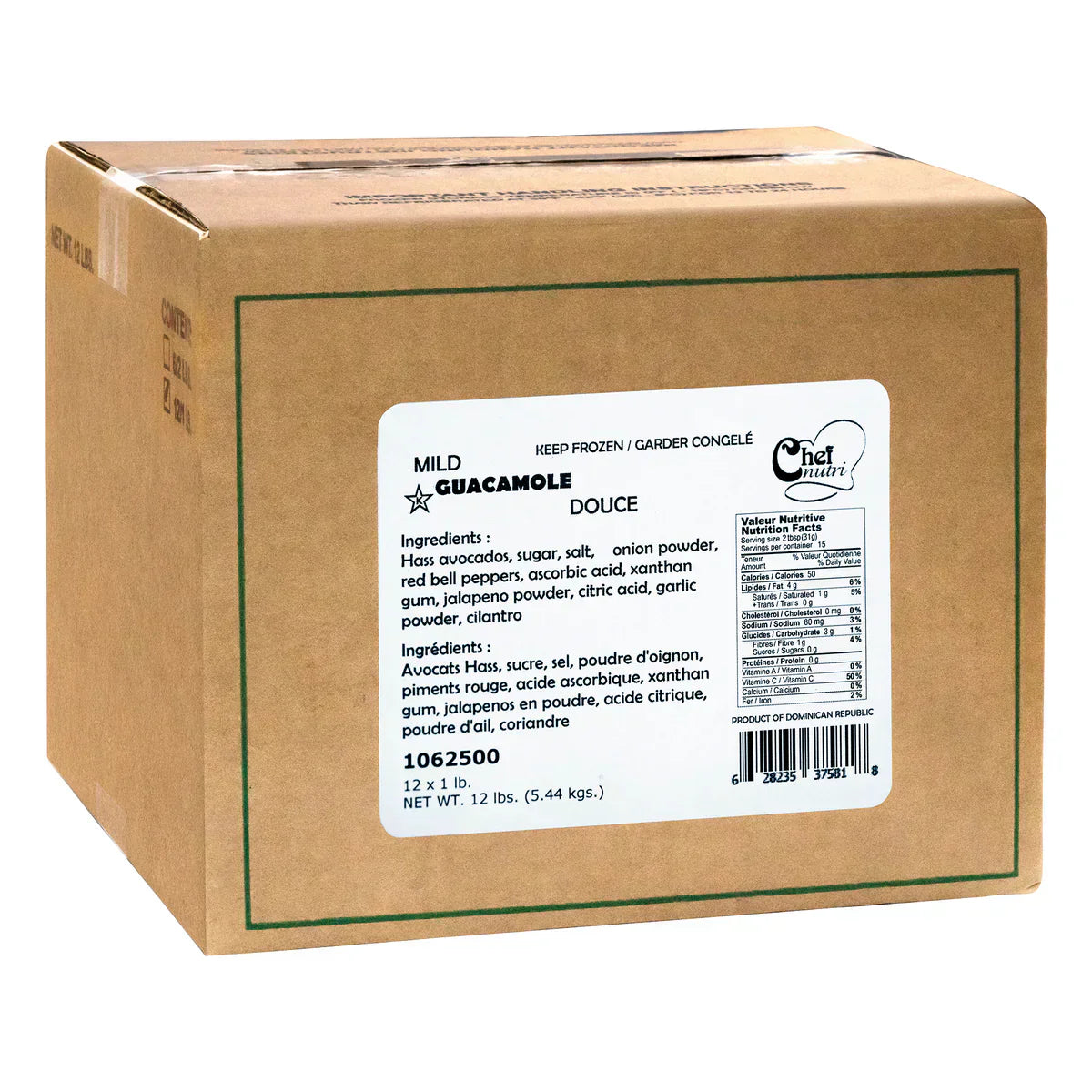 Chef Nutri Frozen Guacamole 12 × 454 g