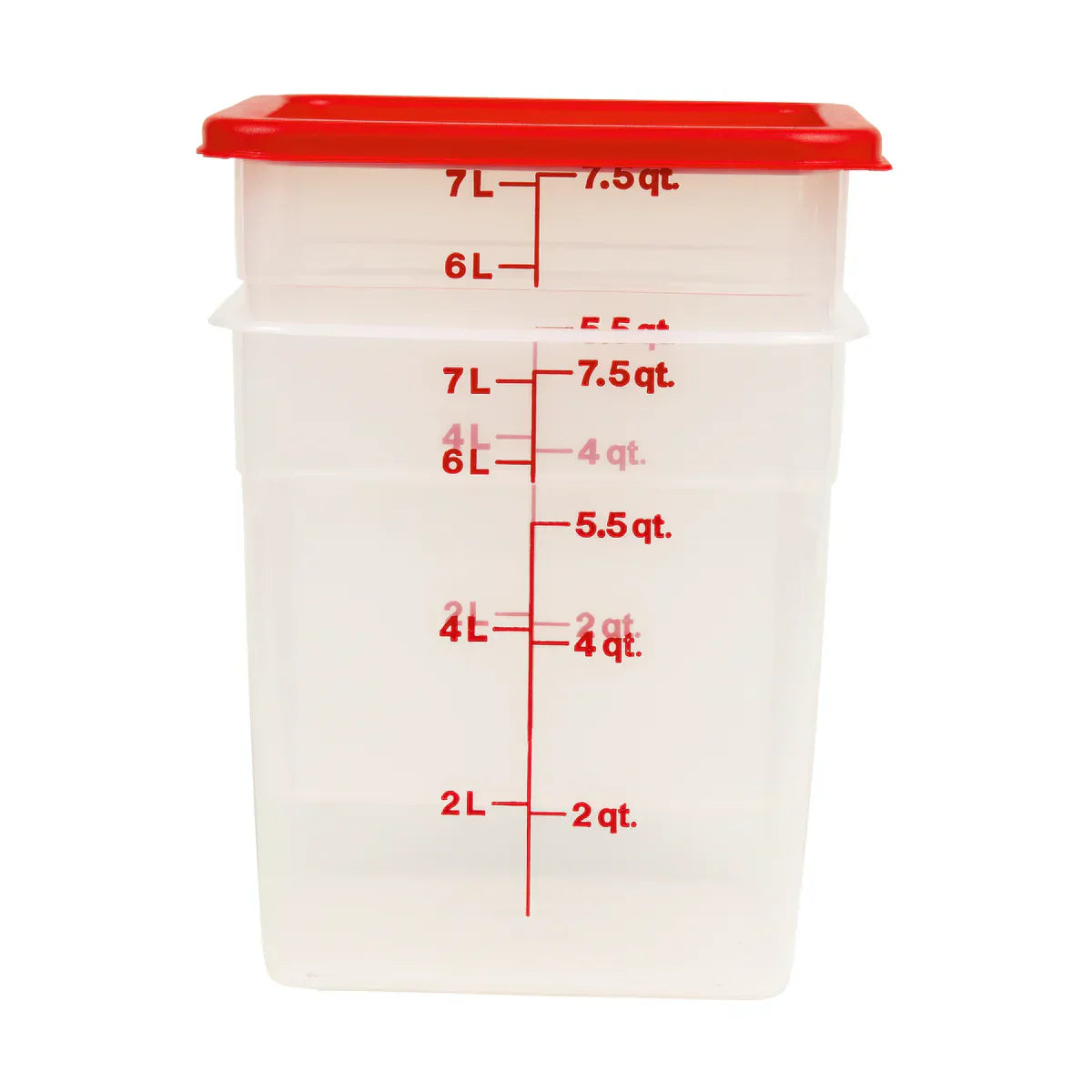 Cambro CamSquare Translucent Containers and Lids 7.5 L Pack of 2
