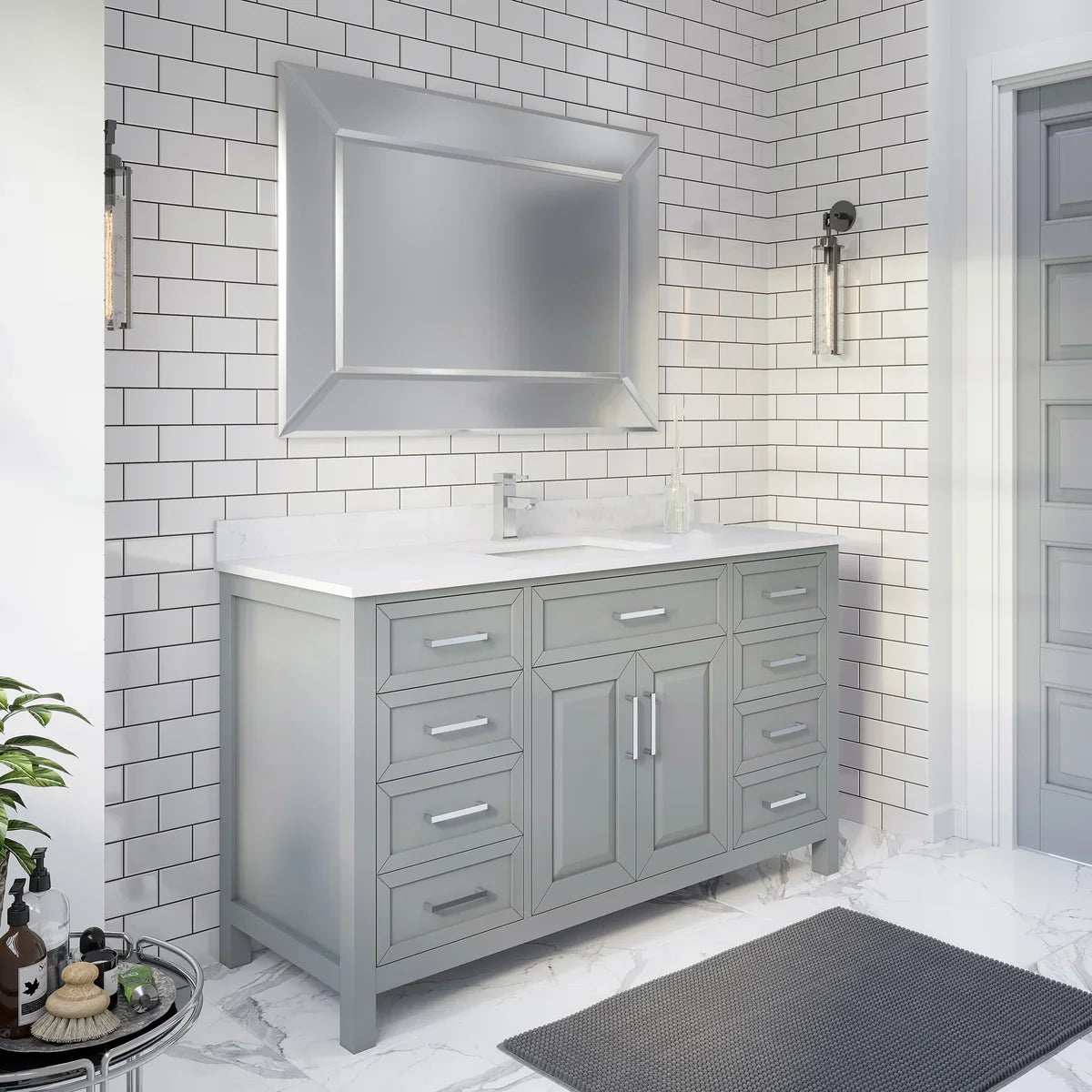Studio Bathe Thomson Vanity with Power Bar, Oxford Grey