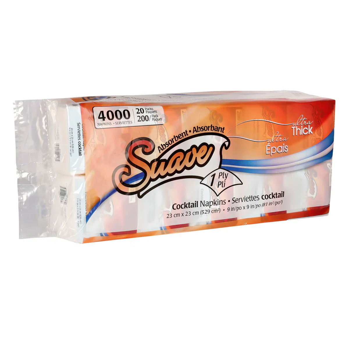 Suave 1-ply Cocktail Napkins 20 Packs of 200