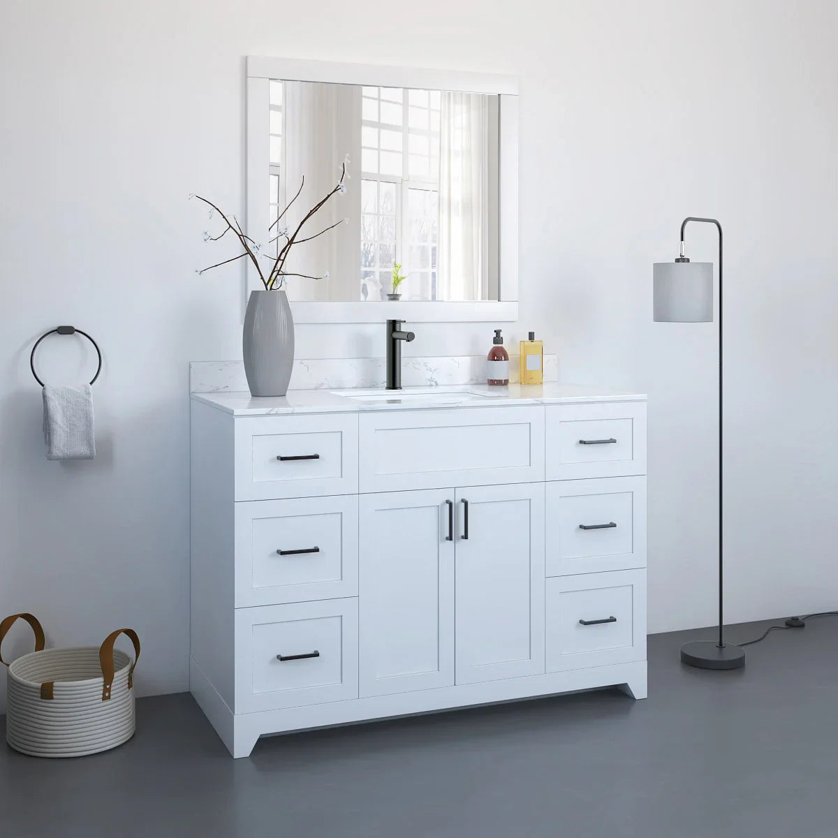 Appollo Lennon Bathroom Vanity in White