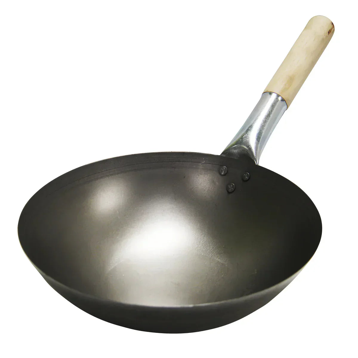 Sagetra Chinese Wok with Wood Handle 30.48 cm (12 in)