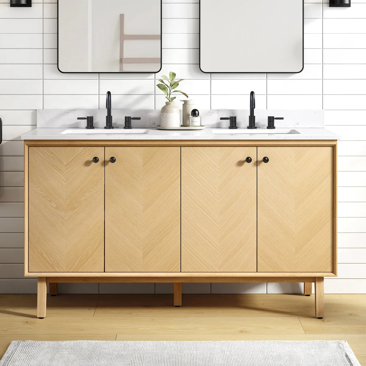 Avanity Aubrey Bathroom Vanity in Brown Oak Finish