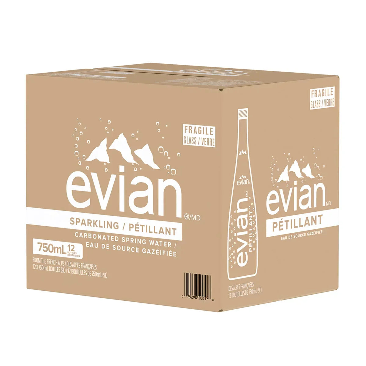 Carbonated Natural Spring Water 12 × 750 mL