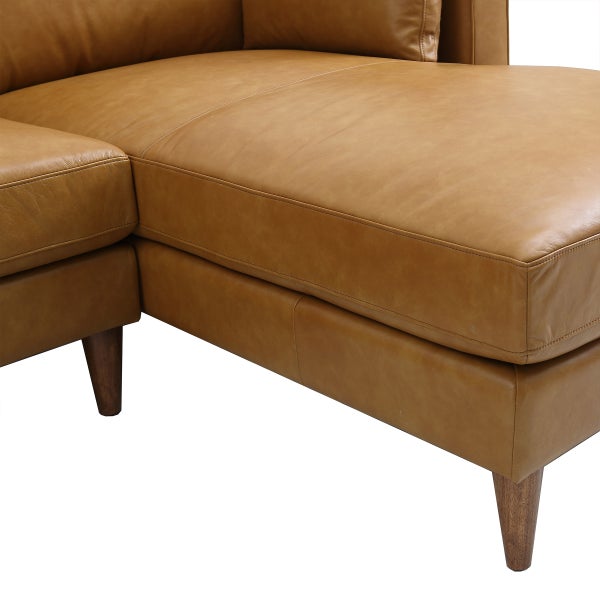 Madison Classic Tan 2-piece Top-Grain Leather Right-hand Facing Sectional