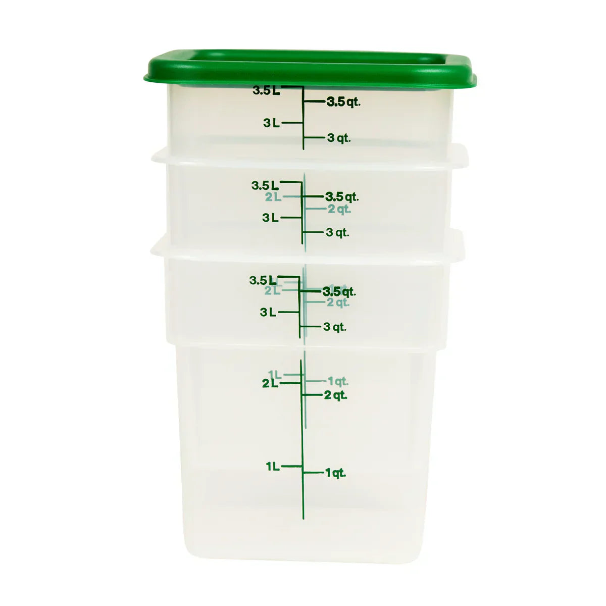 Cambro CamSquare 3.79 L Translucent Containers and Lids Pack of 3