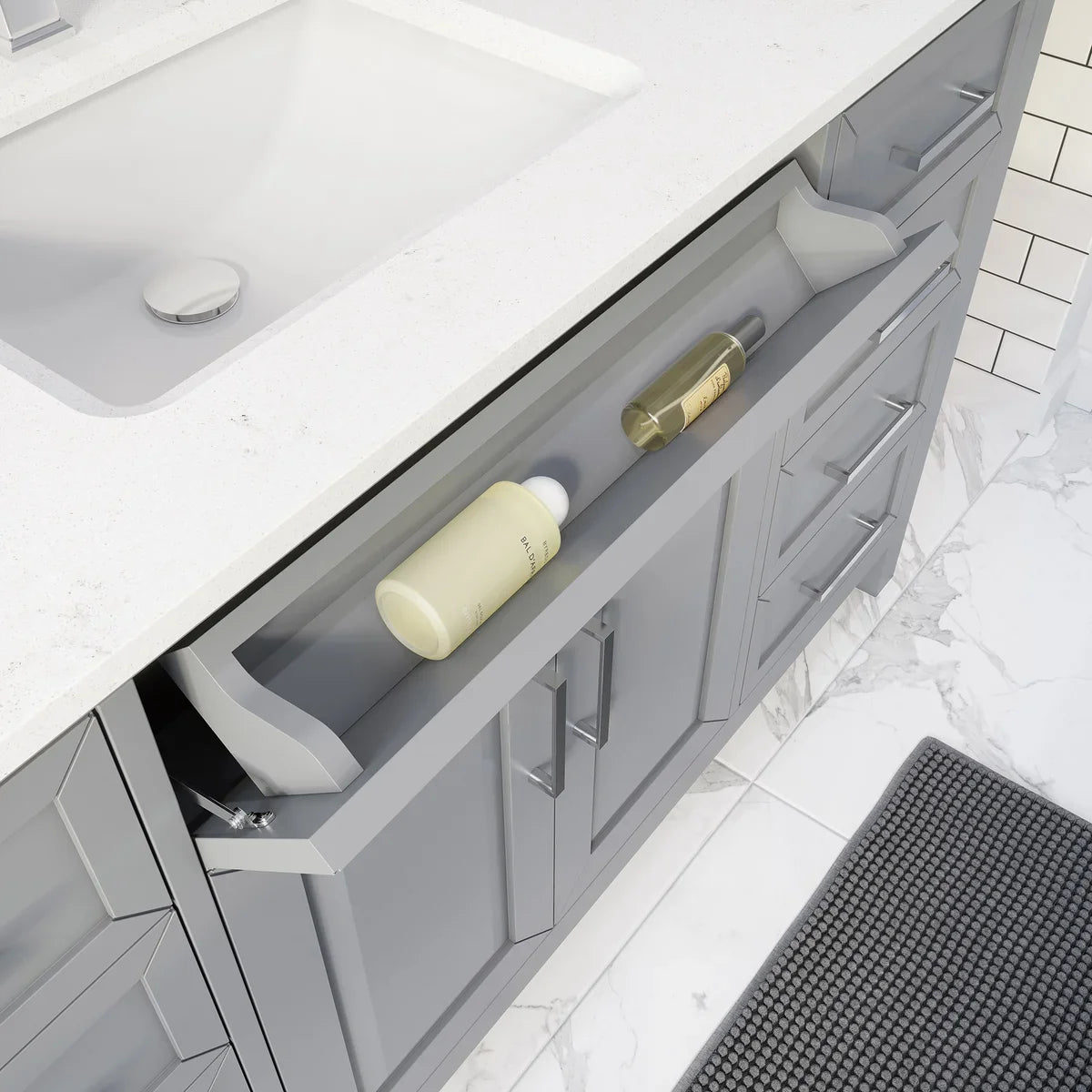 Studio Bathe Thomson Vanity with Power Bar, Oxford Grey