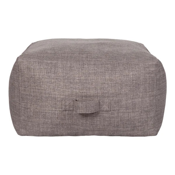 Norka Living Beka Grey Bean bag Ottoman with Handle