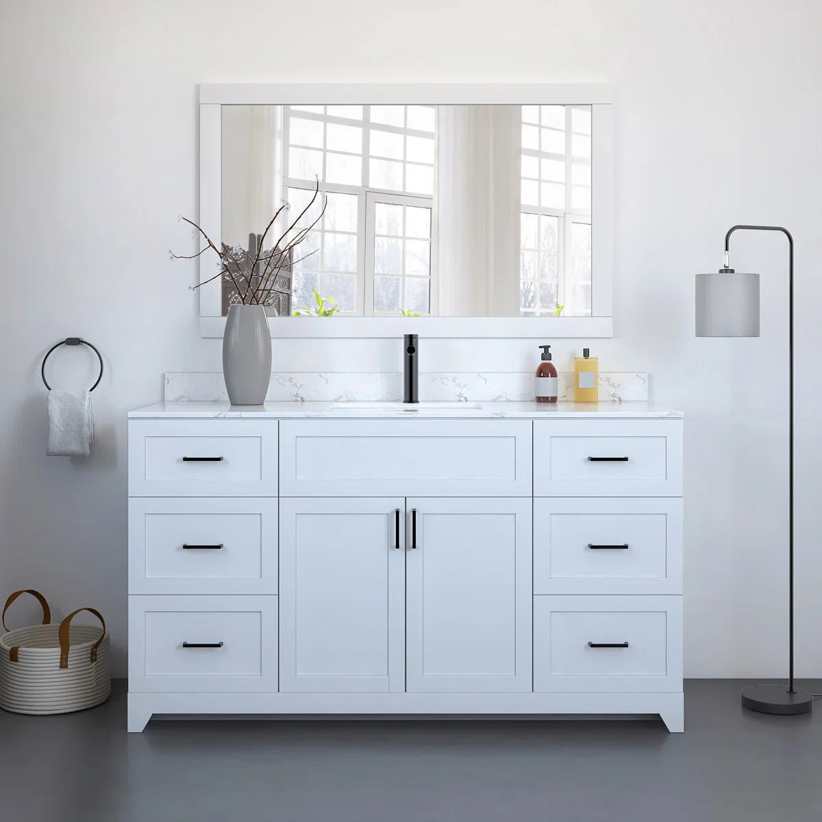Appollo Lennon Bathroom Vanity in White