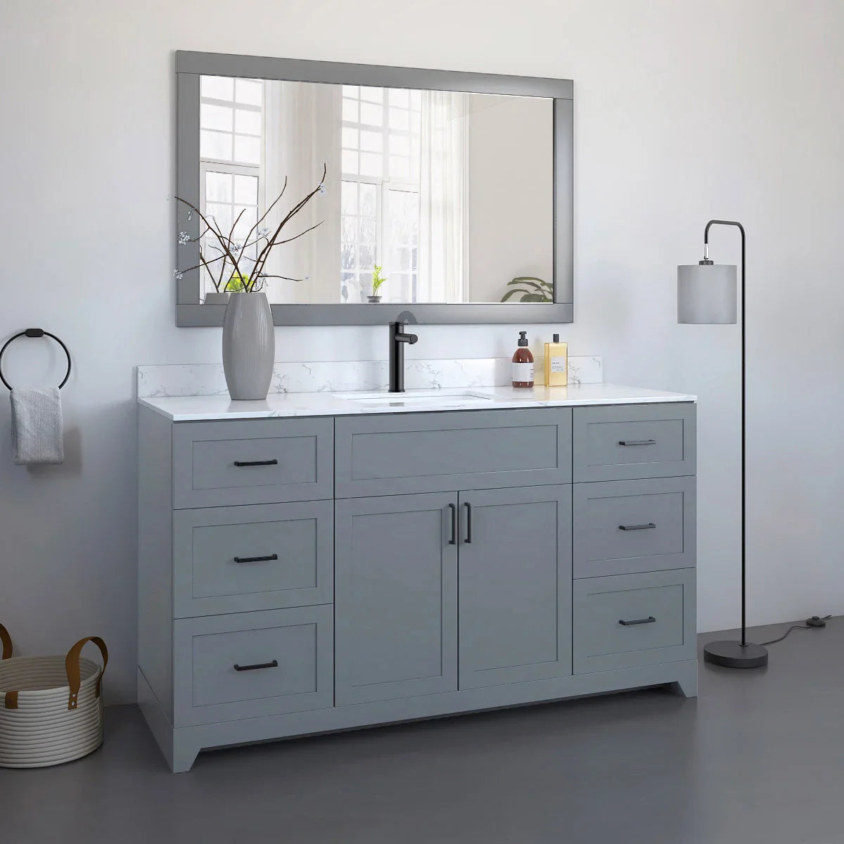 Appollo Lennon Bathroom Vanity in Grey