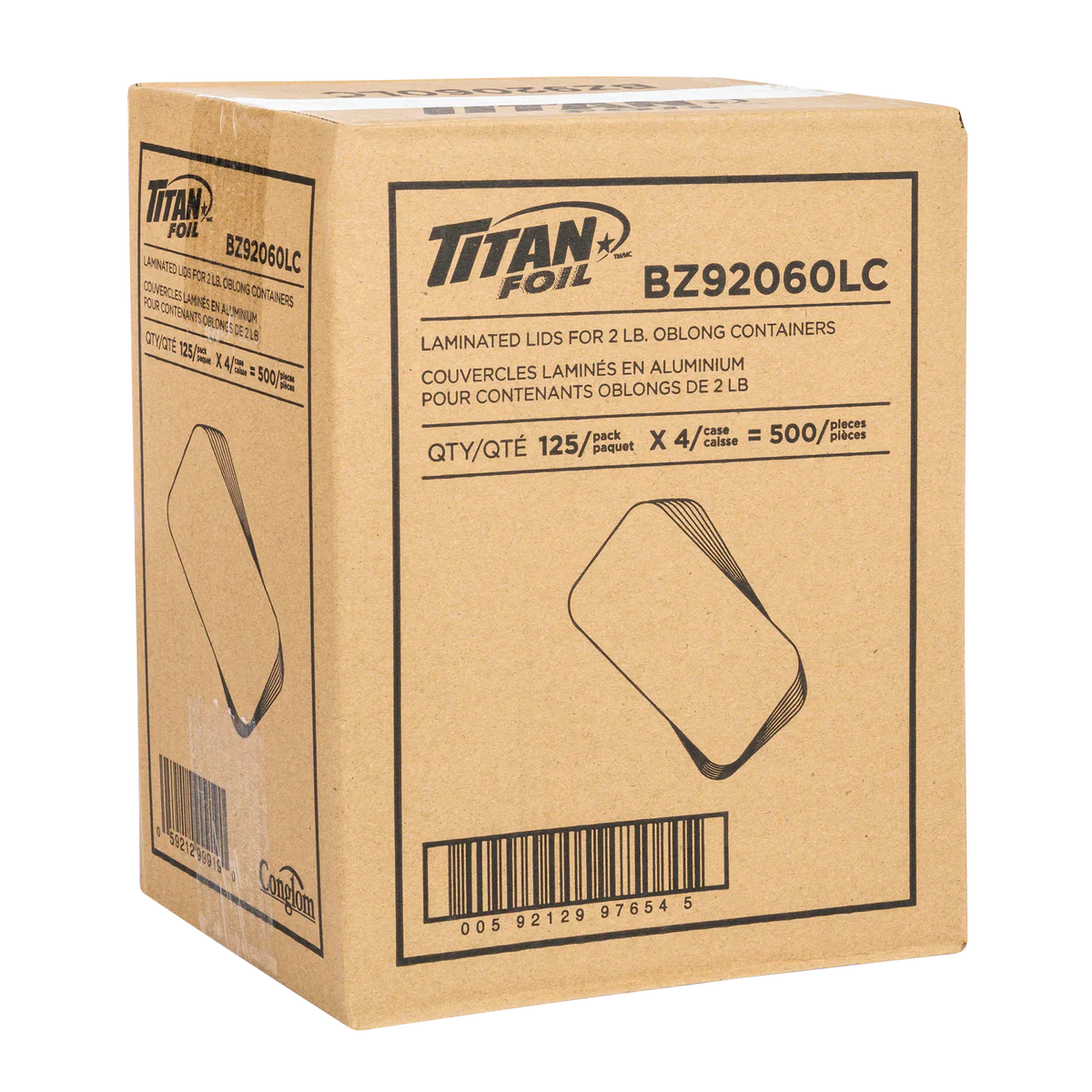 Titan Foil Lids for 2lb Aluminum Container Pack of 500