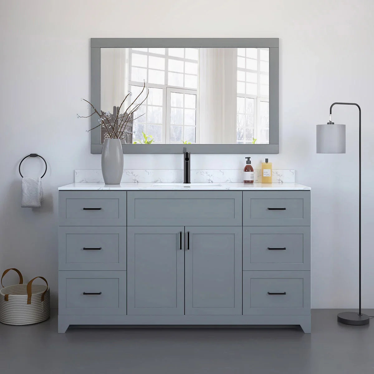 Appollo Lennon Bathroom Vanity in Grey