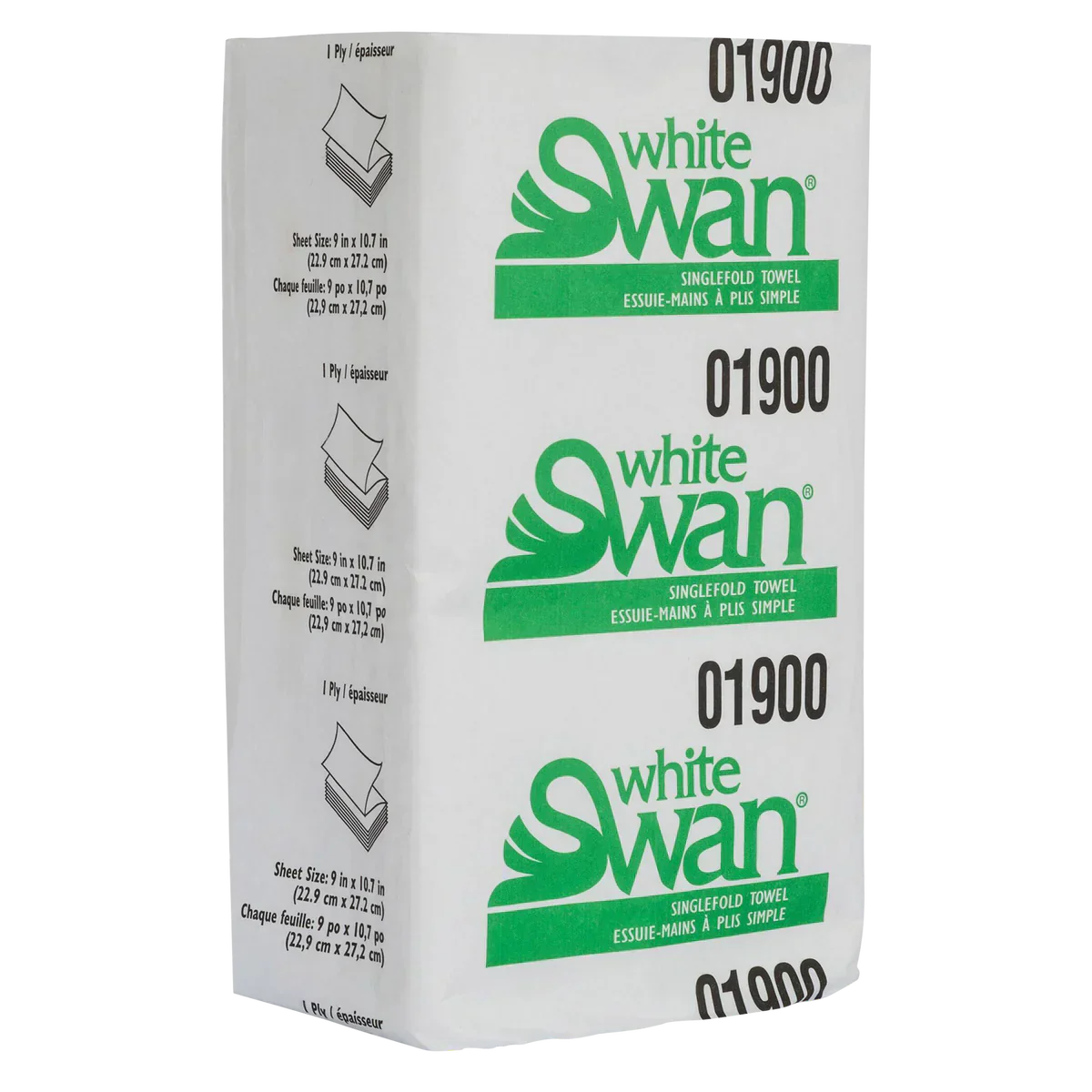 White Swan singlefold paper towel 16 packs of 250 sheets