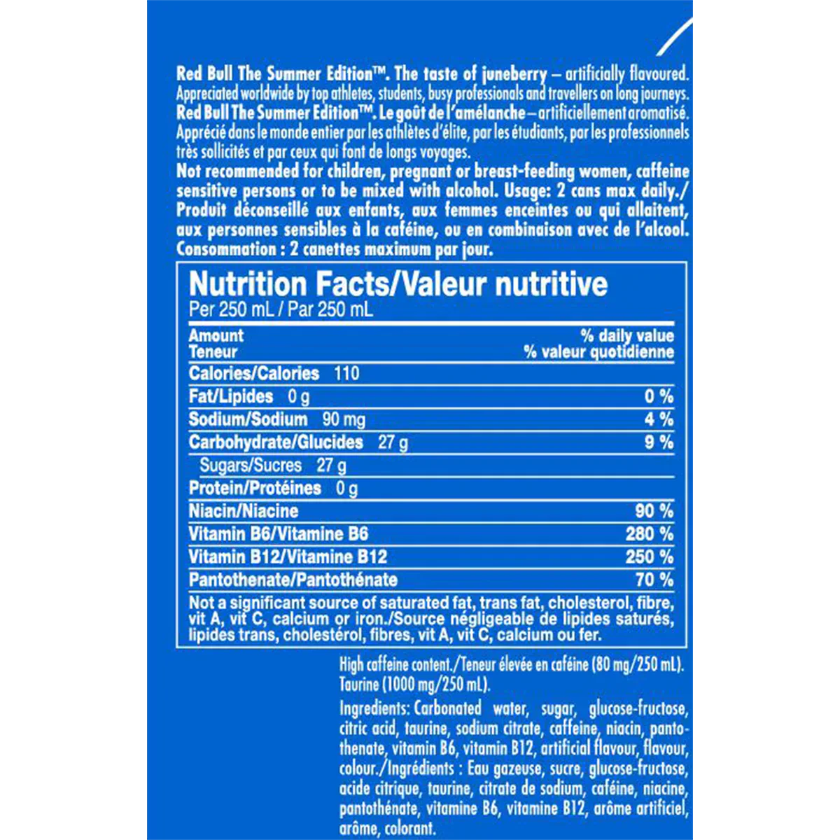 Red Bull Sea Blue Edition 24 x 250 mL