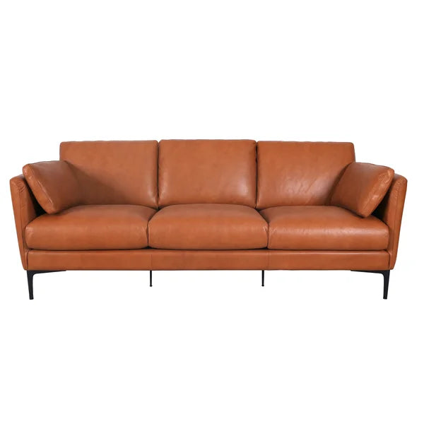 Kava Top-Grain Leather Sofa & Loveseat, Brown