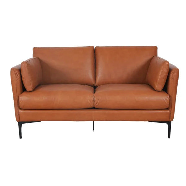 Kava Top-Grain Leather Sofa & Loveseat, Brown