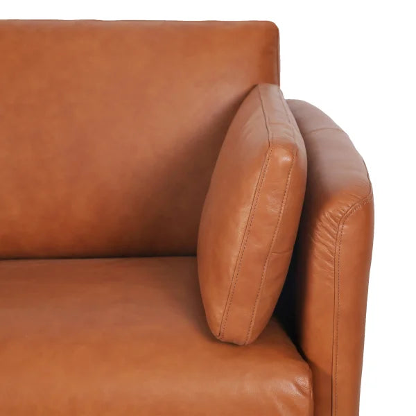 Kava Top-Grain Leather Sofa & Loveseat, Brown