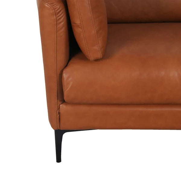 Kava Top-Grain Leather Sofa & Loveseat, Brown