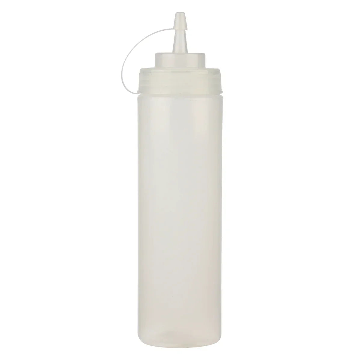 Resto 709 mL (24 oz) Clear Wide-mouth Squeeze Bottles Pack of 6
