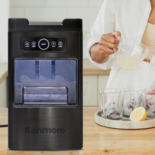 Kenmore Front-Load Portable Ice Maker, 11.8 kg (26 lbs.), Stainless Steel
