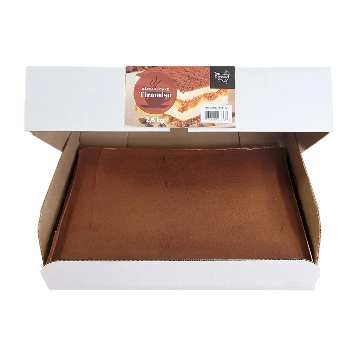 Top Dessert Frozen Tiramisu Sheet Cake 2.6 kg