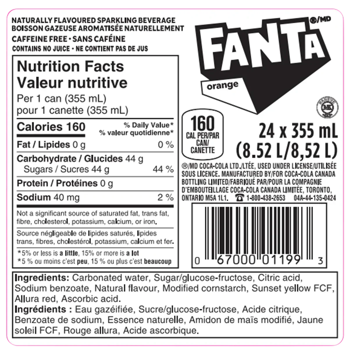 NEW Fanta Orange Soda 24 x 355 mL