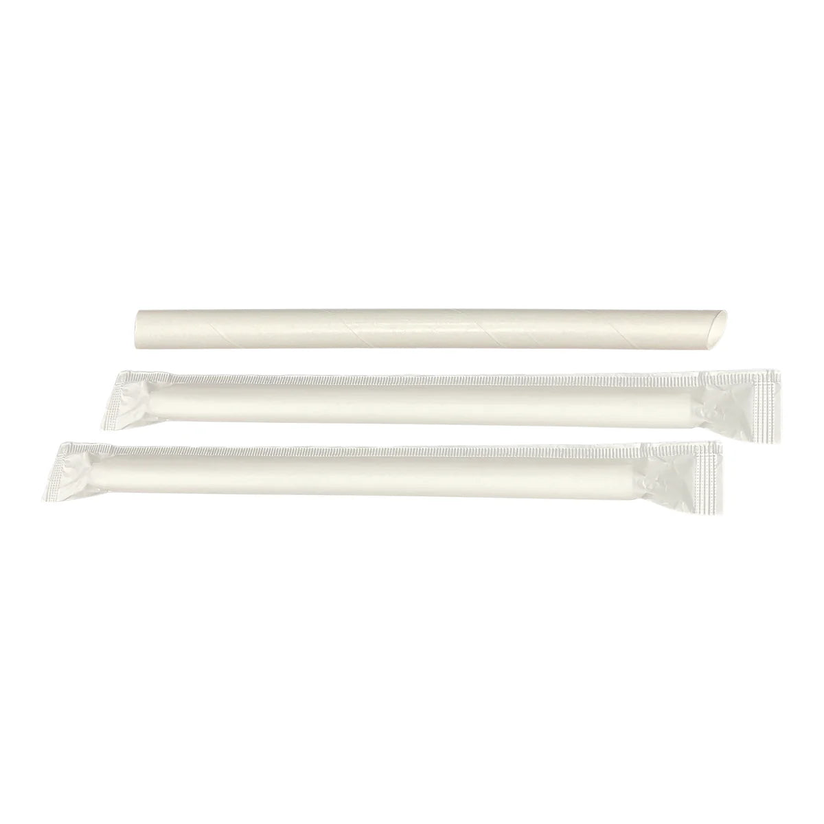 IECO 8" Individually Wrapped Jumbo Paper Straws 6 Pack of 200