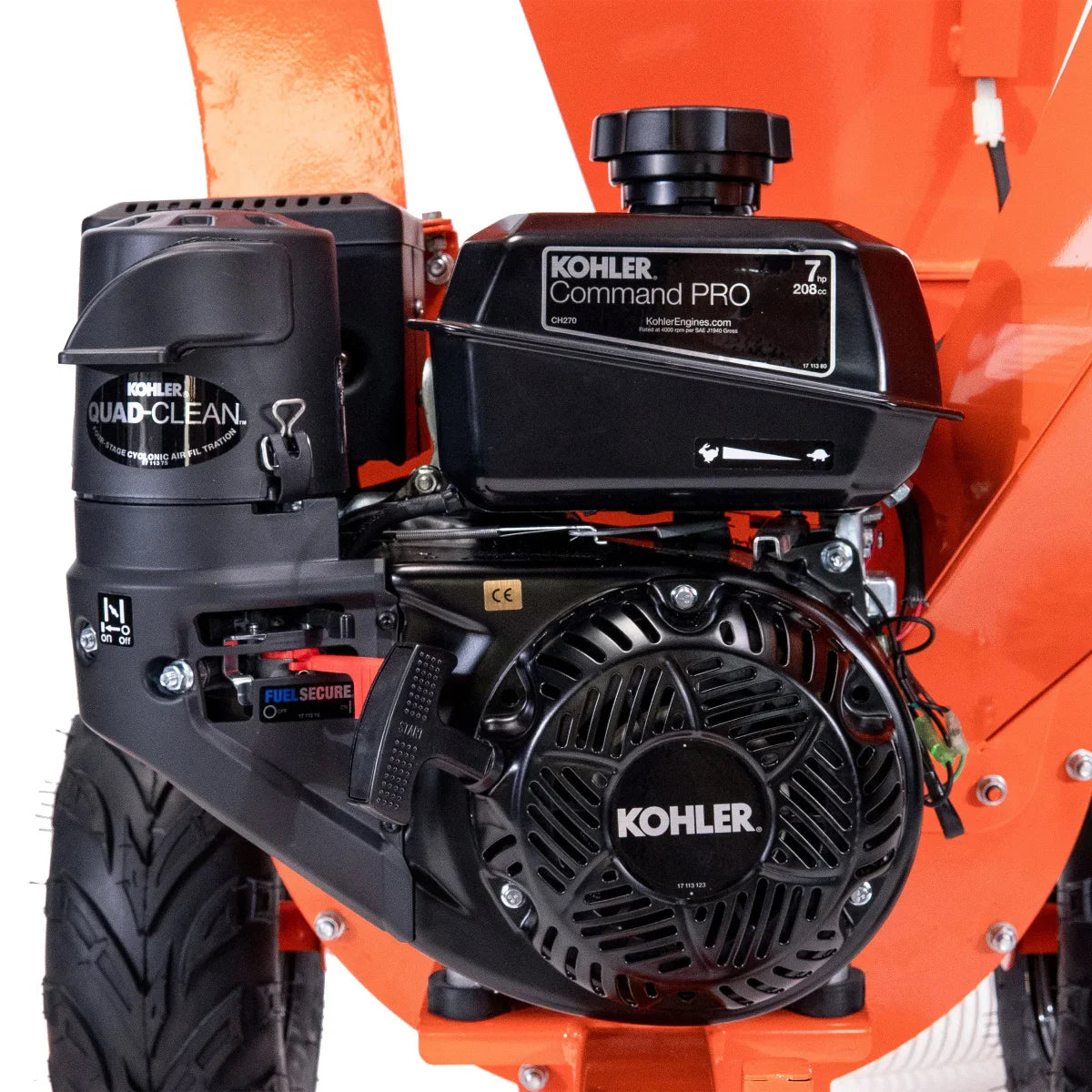 DK2 POWER 3 in. 7 HP 208 cc Disk Chipper Shredder Vacuum Combo with Heavy-Duty Outdoor Power Equipment Cover (Medium)
