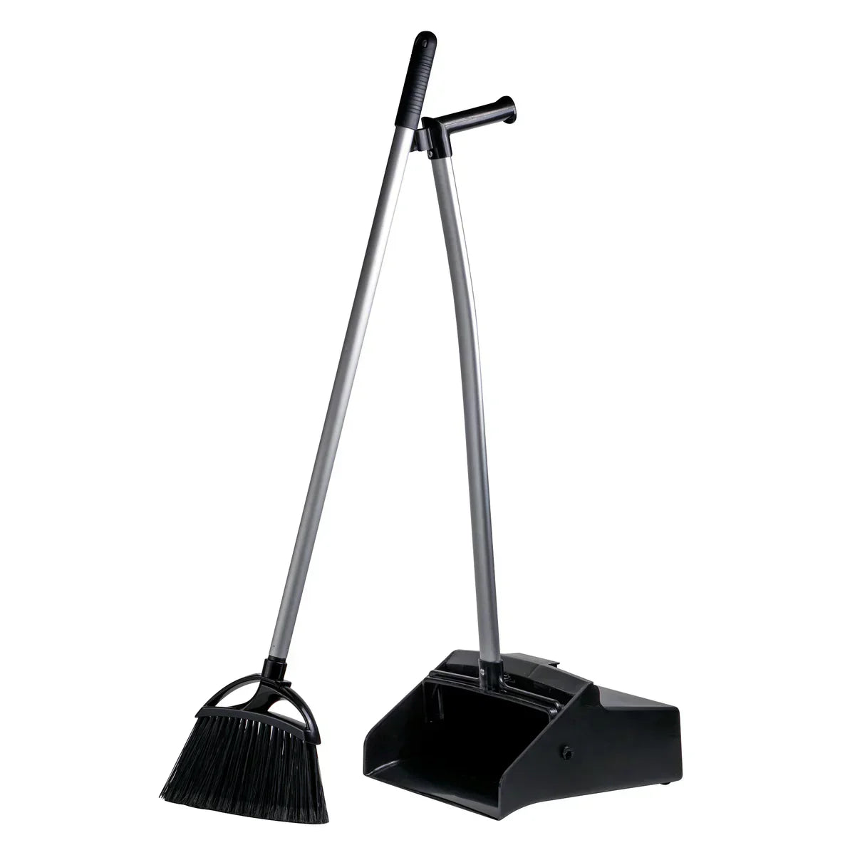 Black Lobby Broom and Dust Pan