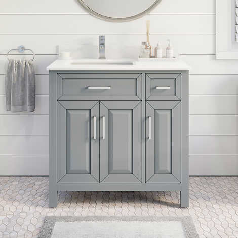 Studio Bathe Thomson Vanity with Power Bar, Oxford Grey