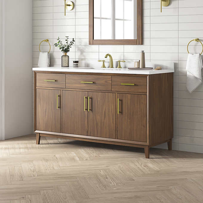 OVE Decors Jonah 60 in. Vanity with White Quartz Top