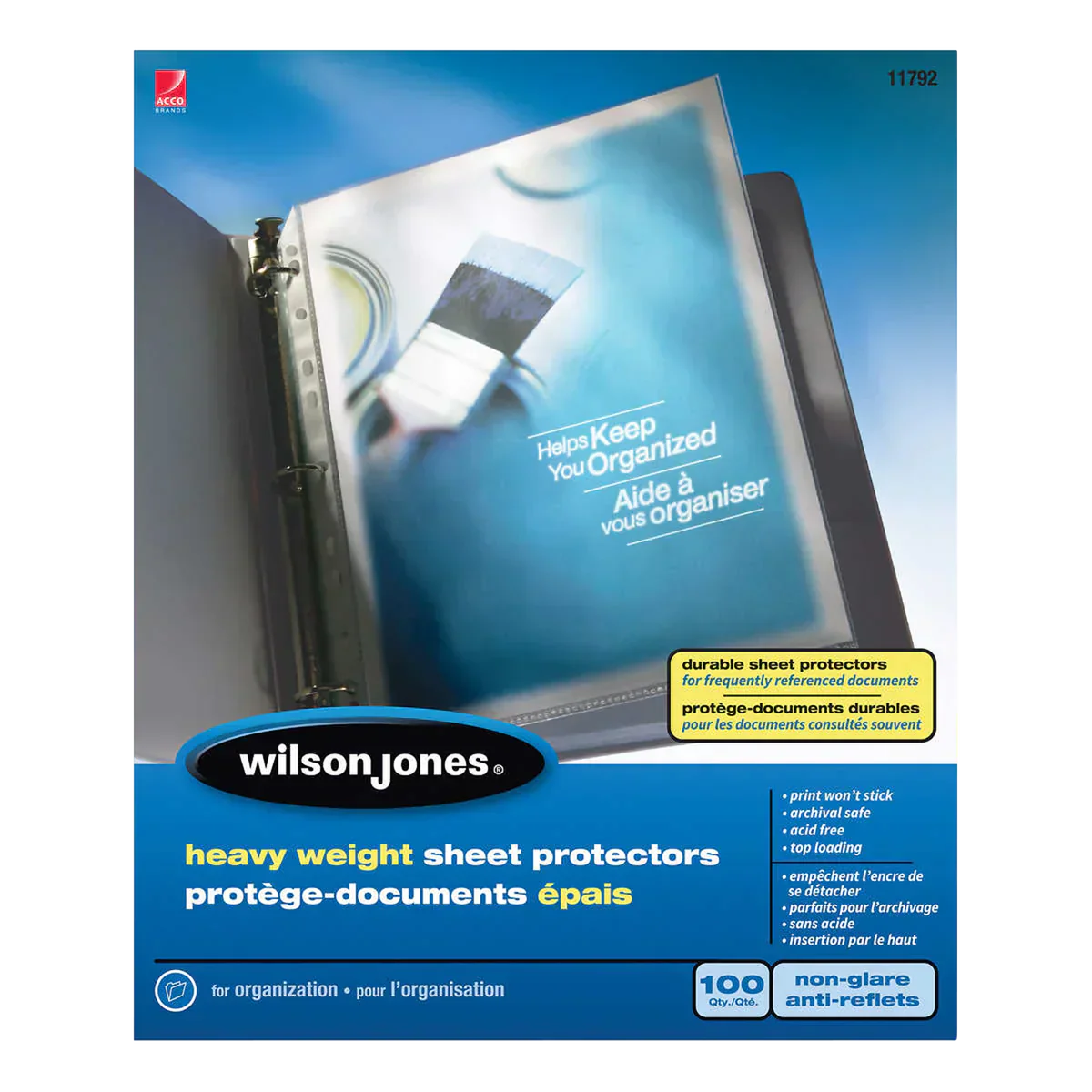 Wilson Jones Heavy Weight Sheet Protectors Pack of 100