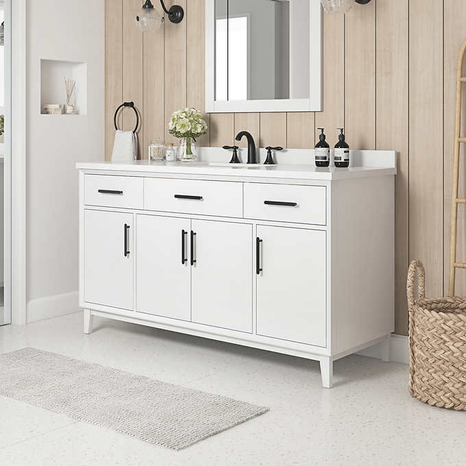OVE Decors Jonah 60 in. Vanity with White Quartz Top