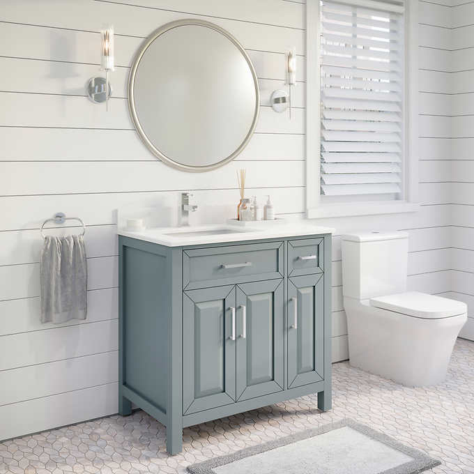 Studio Bathe Thomson Vanity with Power Bar, Oxford Grey