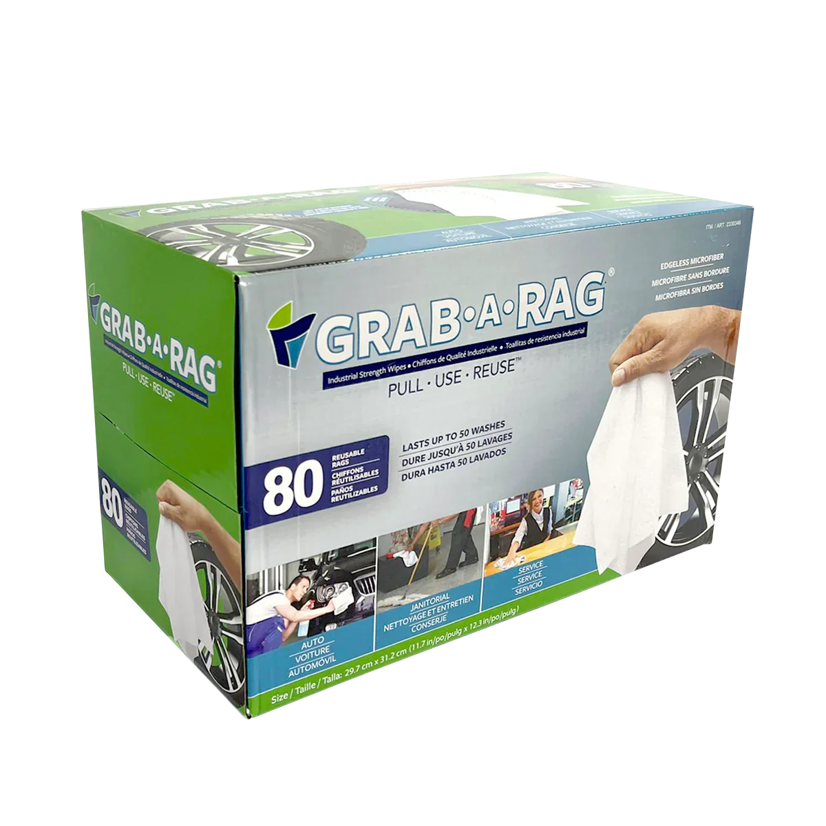 Grab-A-Rag Washable Microfibre Rags 80-count
