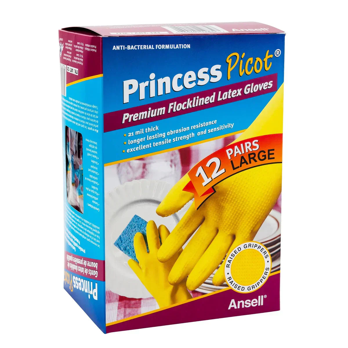 Princess Picot Large Latex Multi-purpose Gloves 12 pairs