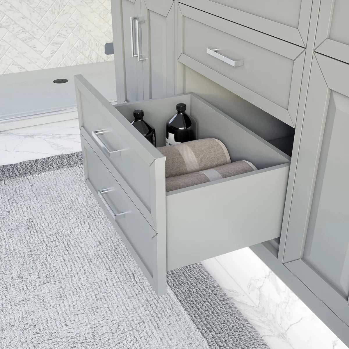 Studio Bathe Thomson Vanity with Power Bar, Oxford Grey