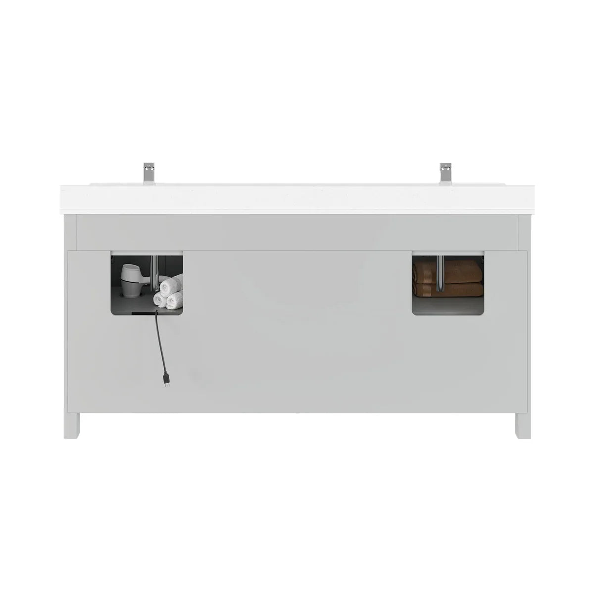 Studio Bathe Thomson Vanity with Power Bar, Oxford Grey