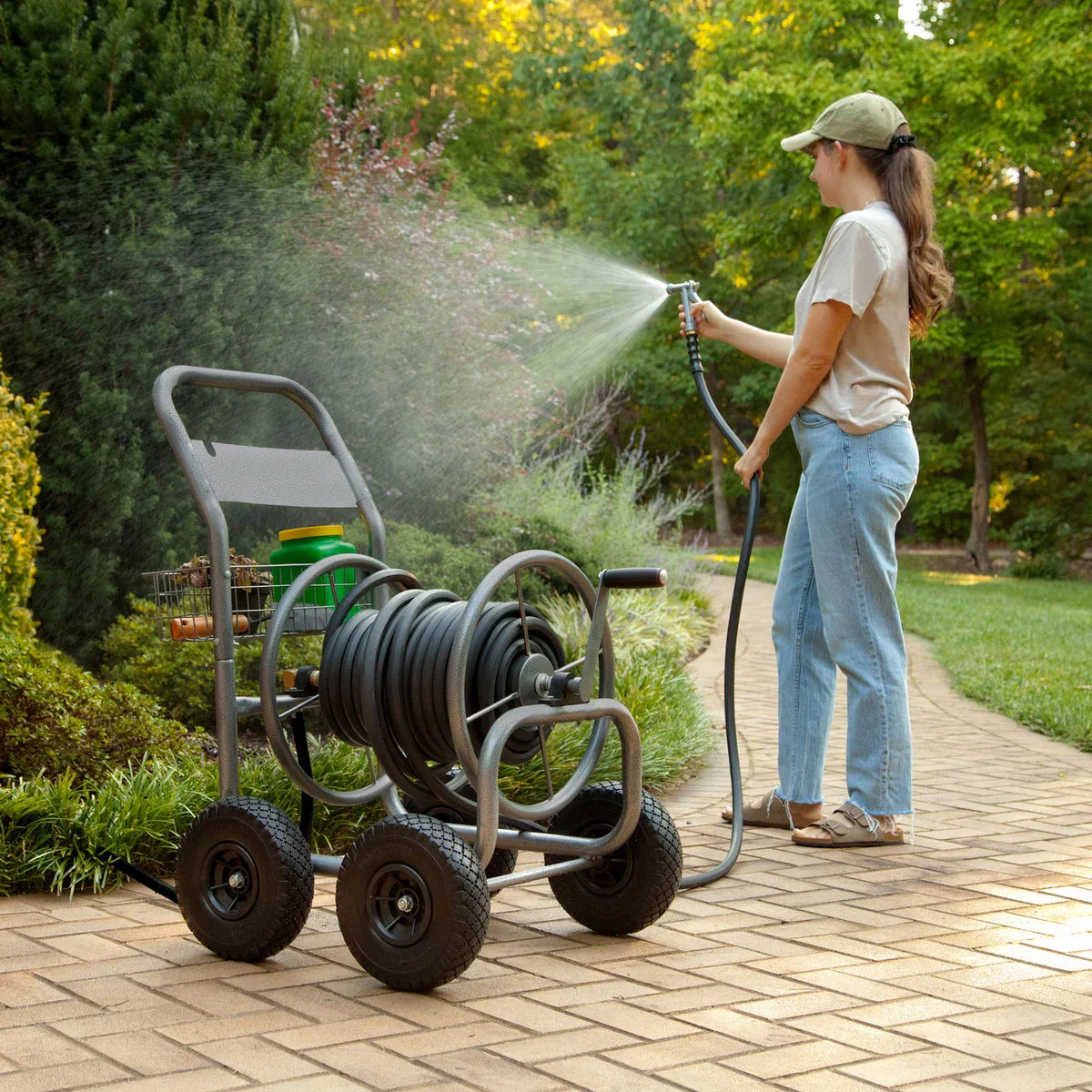 Liberty Garden Four Wheel Hose Cart