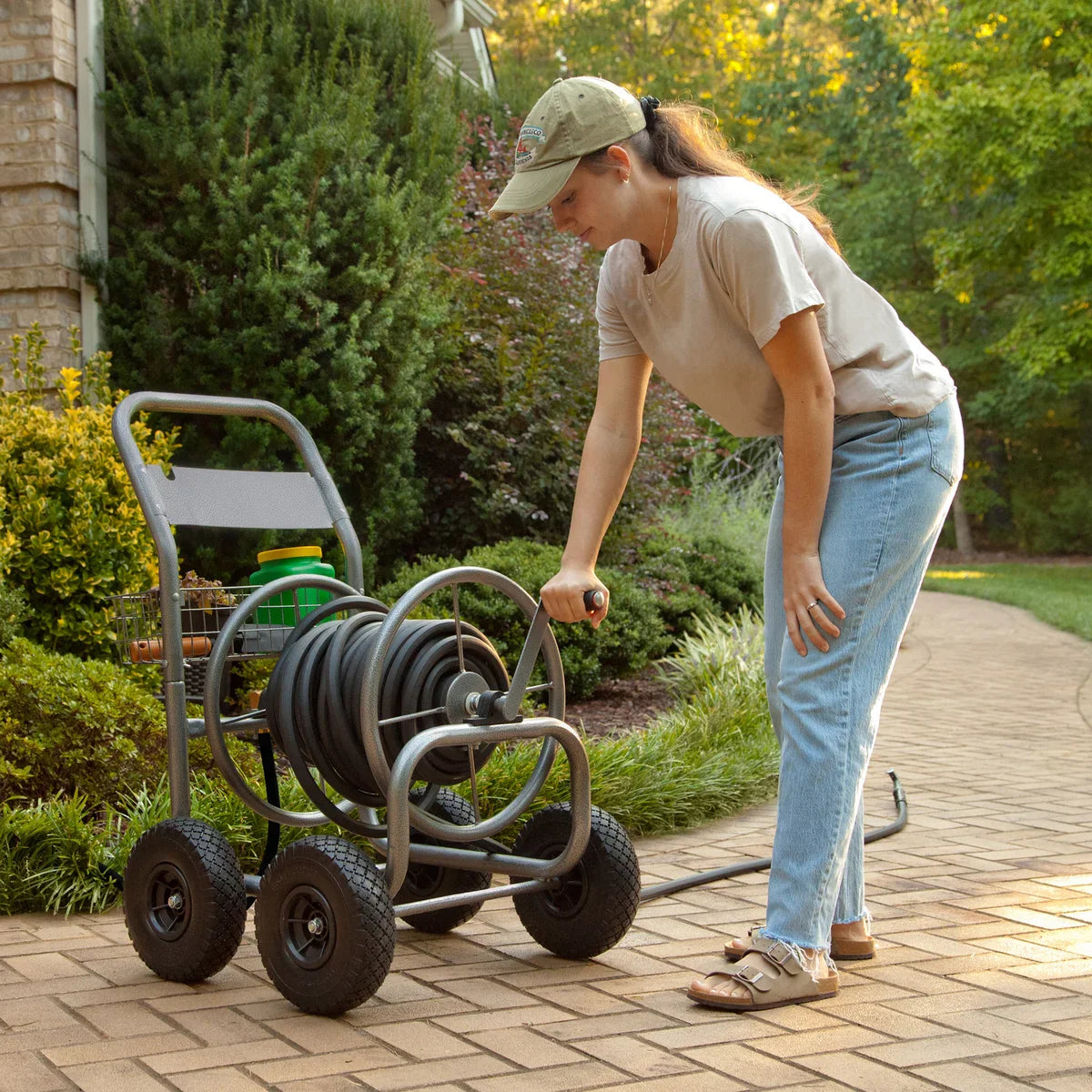 Liberty Garden Four Wheel Hose Cart