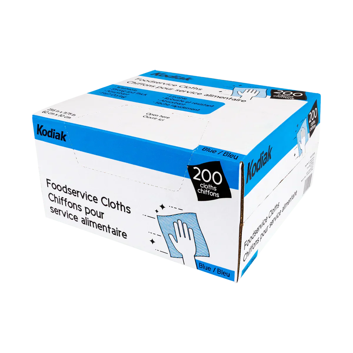 Kodiak Foodservice Blue Cloths Pack of 200