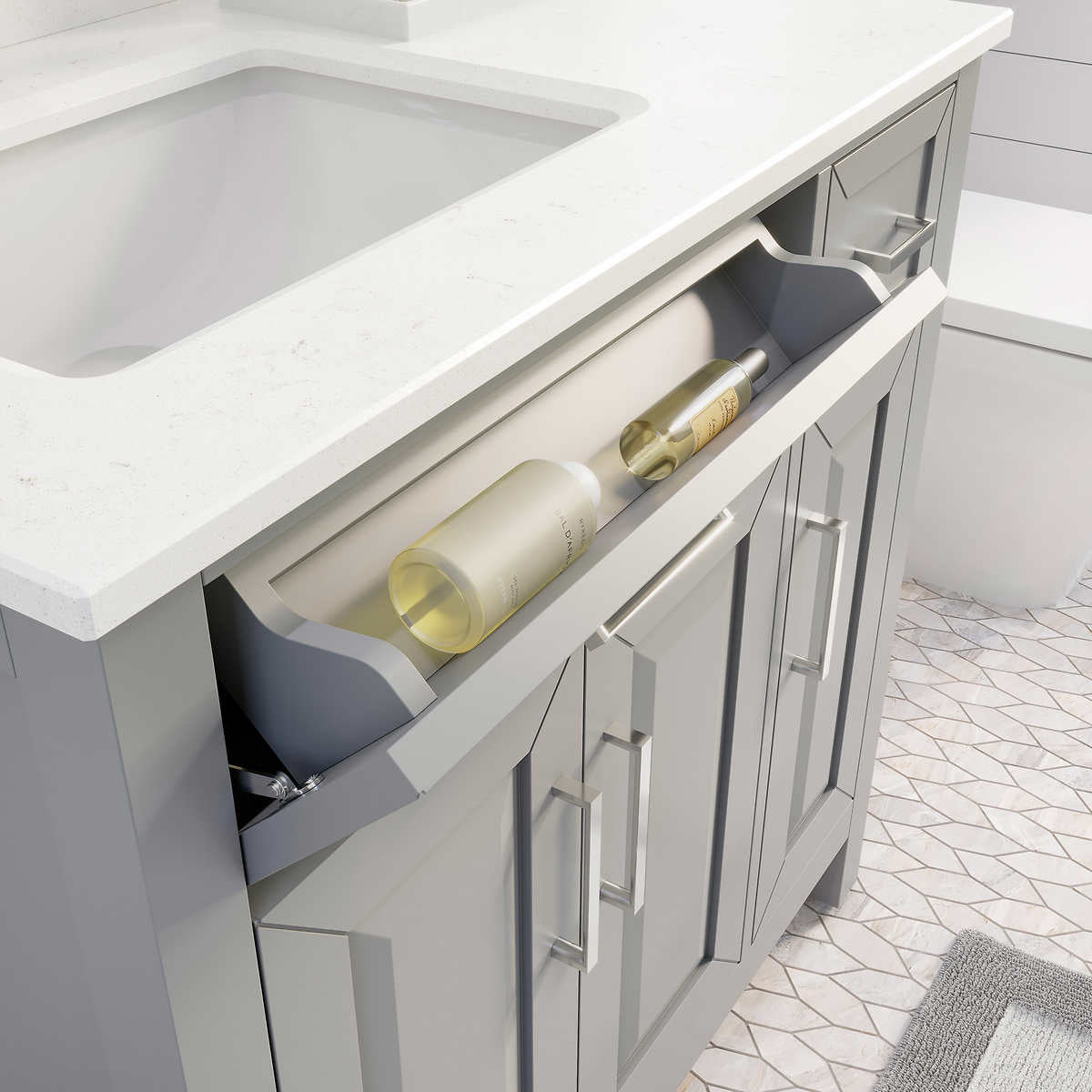 Studio Bathe Thomson Vanity with Power Bar, Oxford Grey