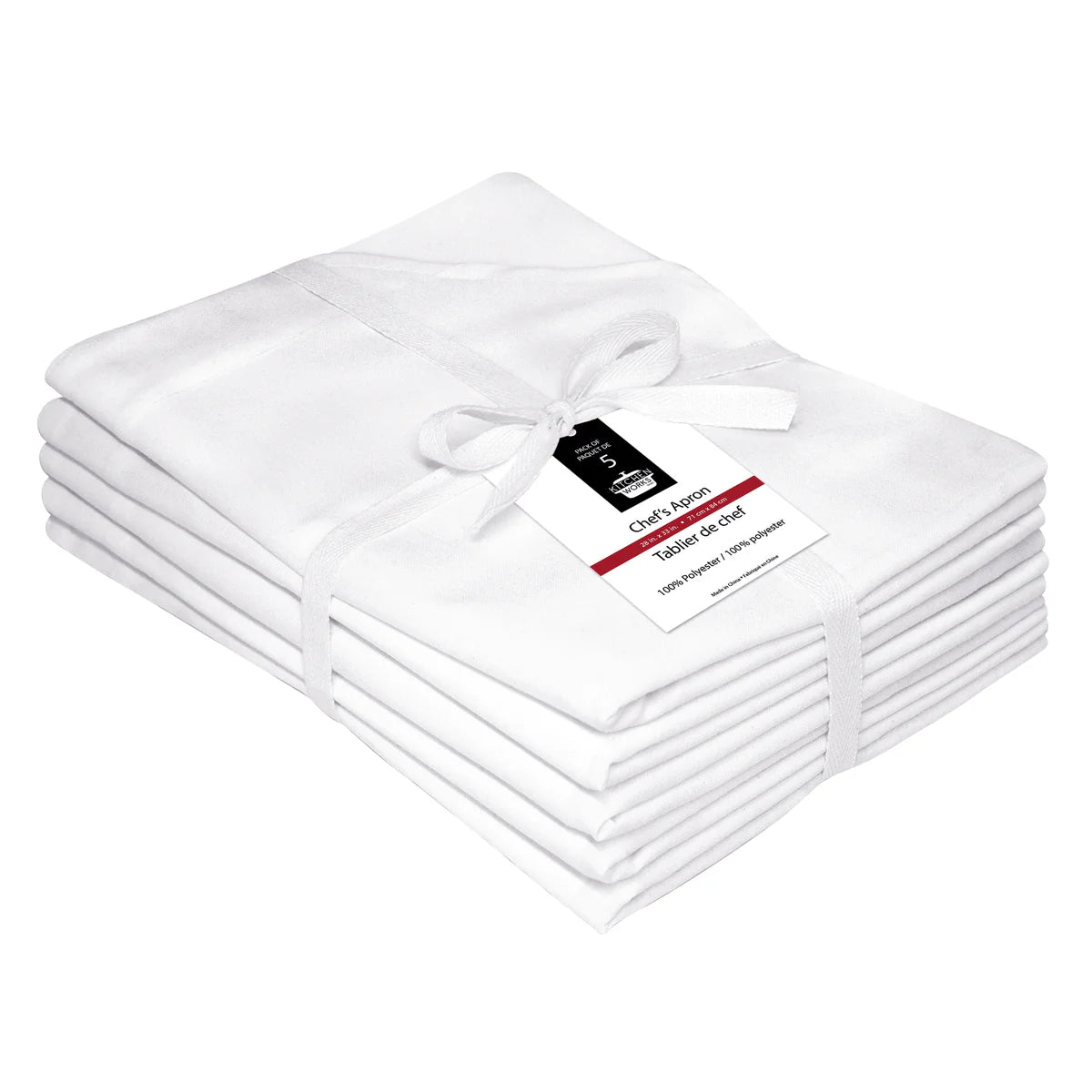 Chef’s White Aprons Pack of 5