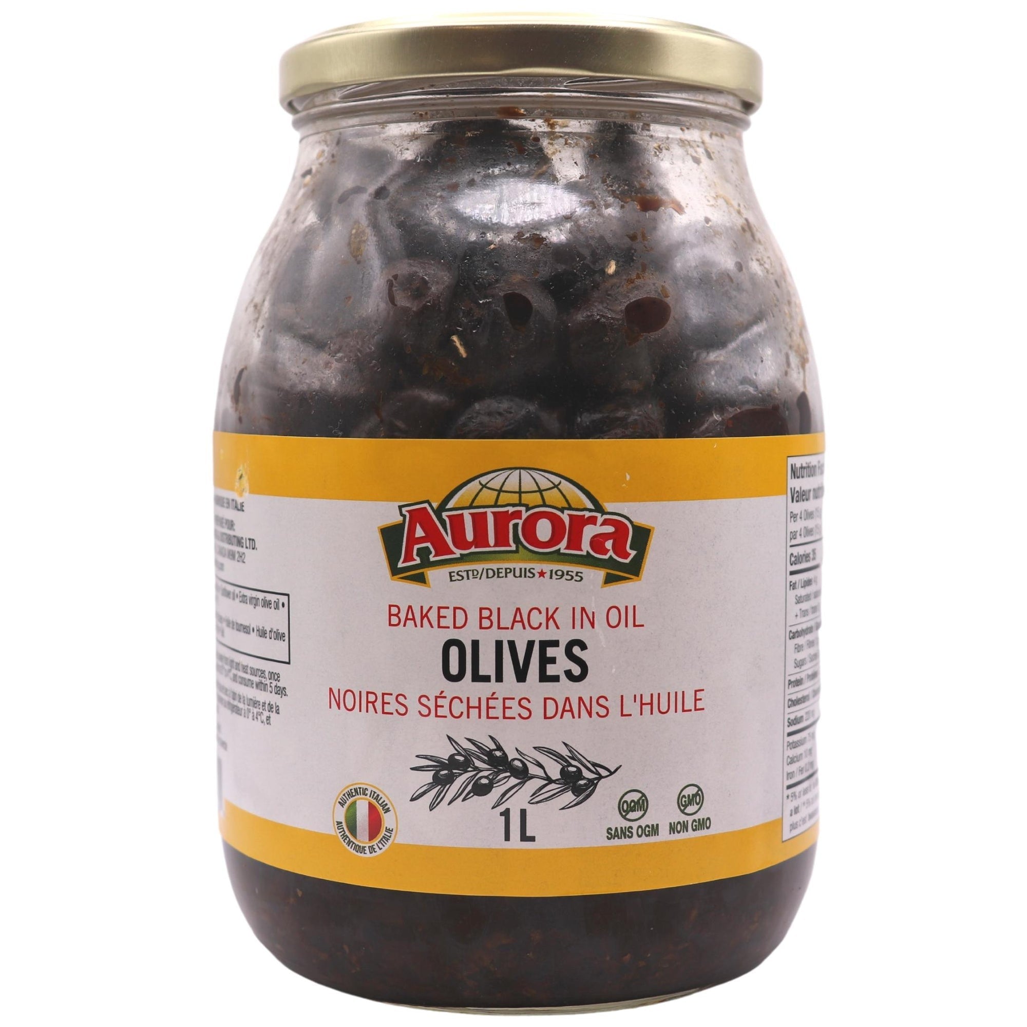 Aurora Olives Ssnd Bake Black 900Gr
