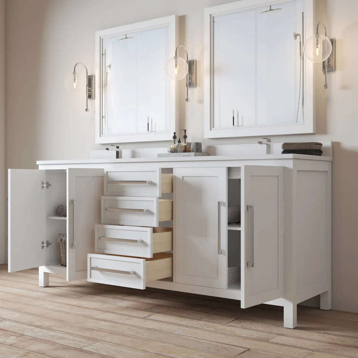 Forestmade Acadian 72 in. Double Vanity with Mirrors