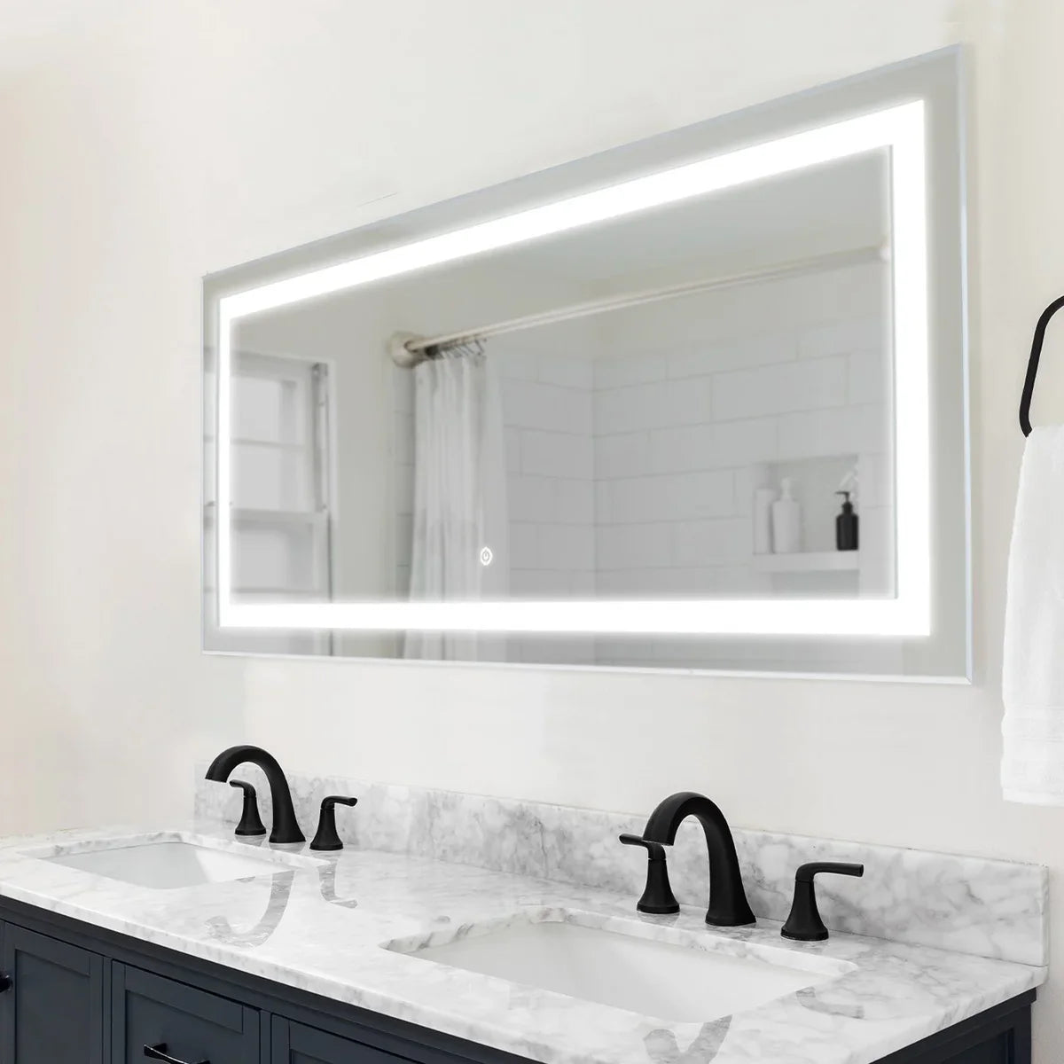 WarmlyYours Audrey Rectangular LED Mirror